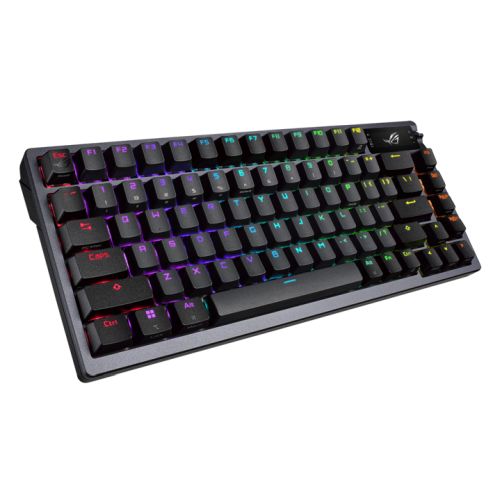 Asus ROG AZOTH Compact 75% Mechanical RGB Gaming Keyboard, Wireless/Btooth/USB, Hot-Swap ROG NX Snow Switches, OLED Display, Control Knob, Mac Support, Black Asus ROG AZOTH Compact 75% Mechanical RGB Gaming Keyboard, Wireless/Btooth/USB, Hot-Swap ROG NX Snow Switches, OLED Display, Control Knob, Mac Support, Black
